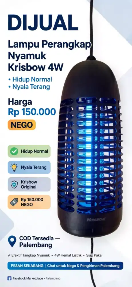 Perangkap Nyamuk UV KRISBOW 4W