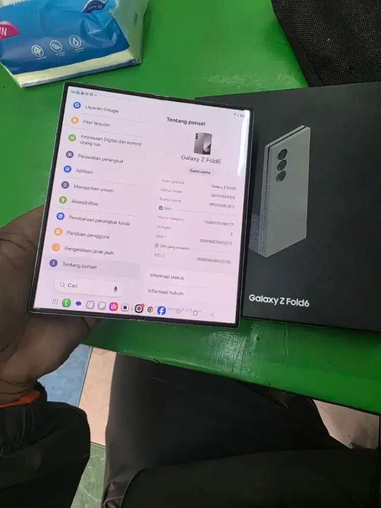 Samsung Z Fold 6 12/256 lyat bersih orian semua lecet dikit bs tkr tmb