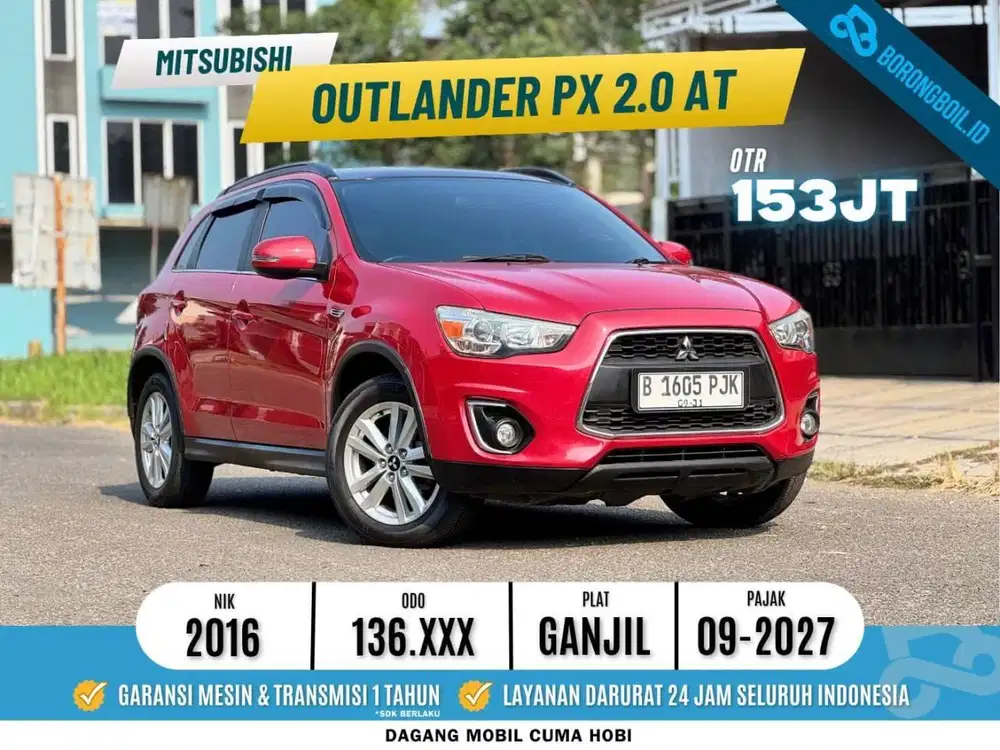 TERMURAH!!OUTLANDER 2.0 PX AT 2016 SIAP PAKAI