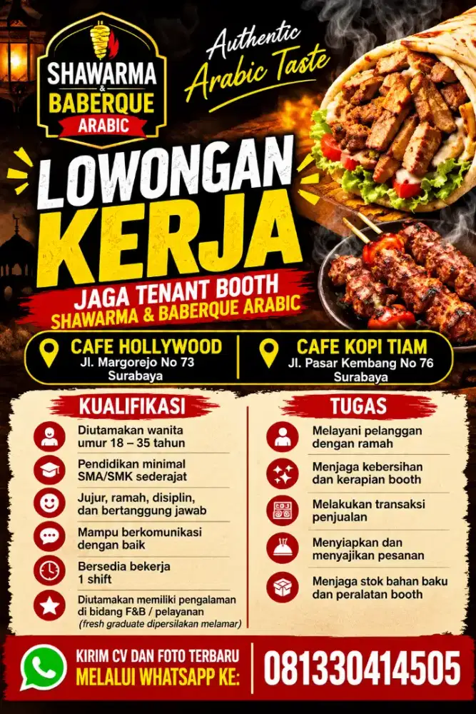 Di cari penjaga stand booth tenant
