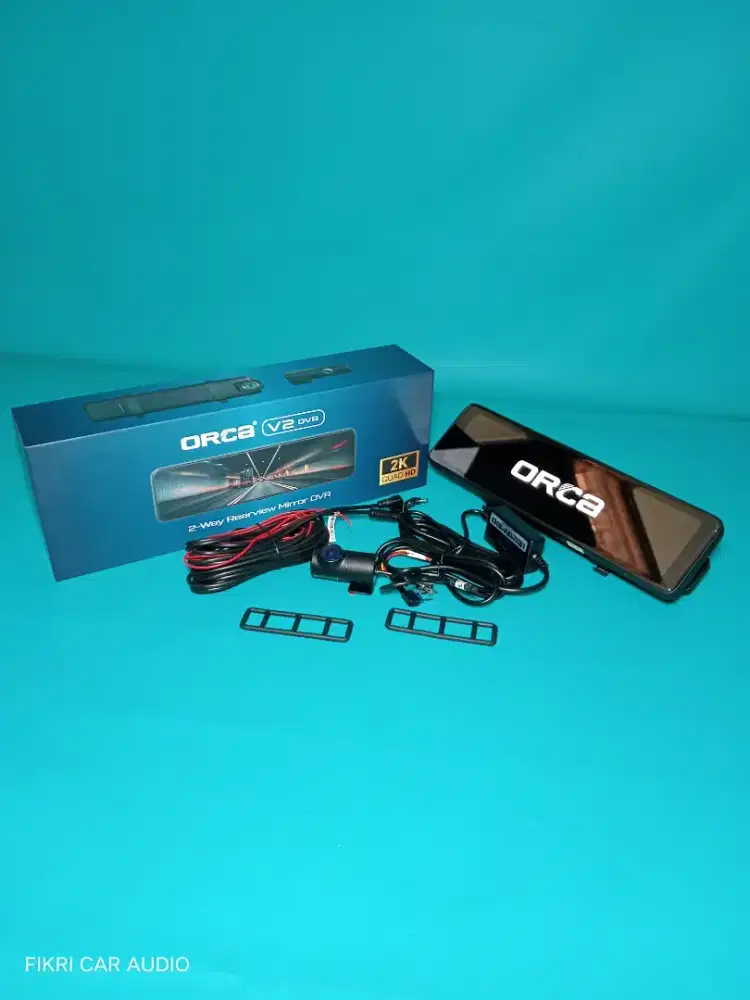 DVR ORCA V2 DVR-V2388WF DasCam Recorder 2way 2K QUAD HD Layar 10.8