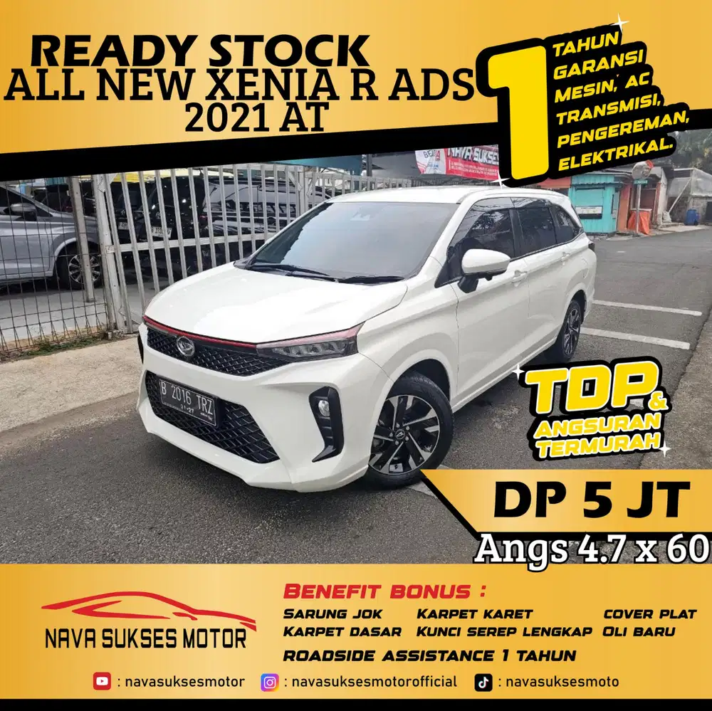 TDP 5 Jt Angs Termurah All New Xenia R ADS 2021 Matic Putih Low Km