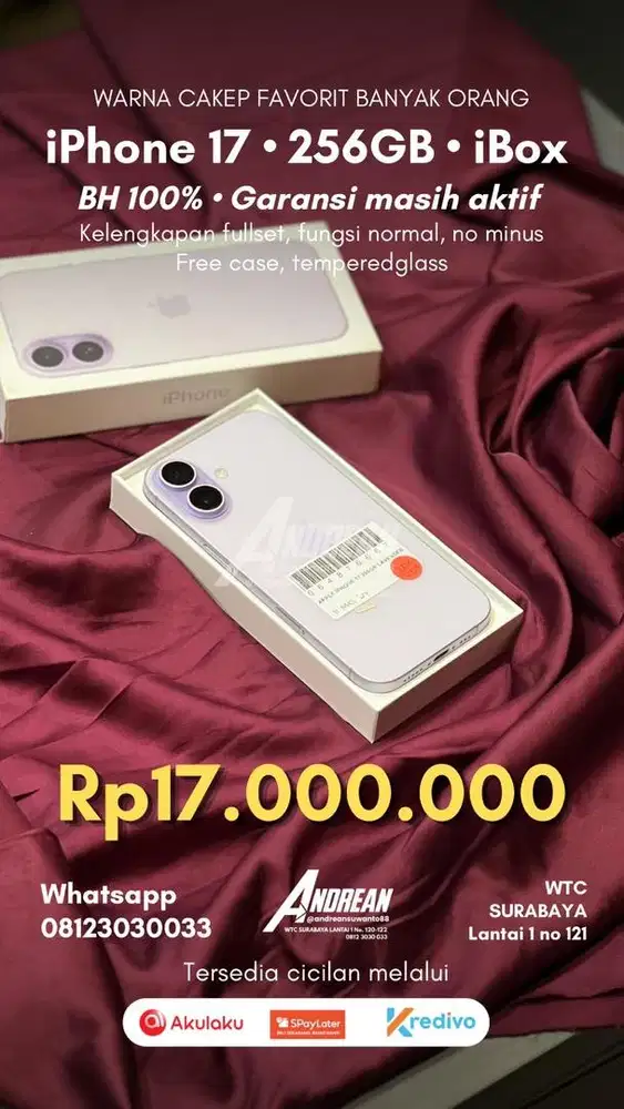 Second Iphone 17 256gb Ibox BH 100%
