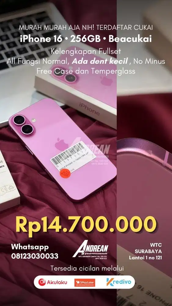 Second Iphone 16 256gb Beacukai Dent