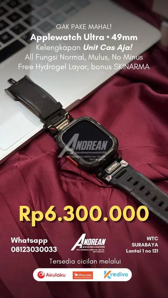Second Apple Watch Ultra 3 49mm Garansi