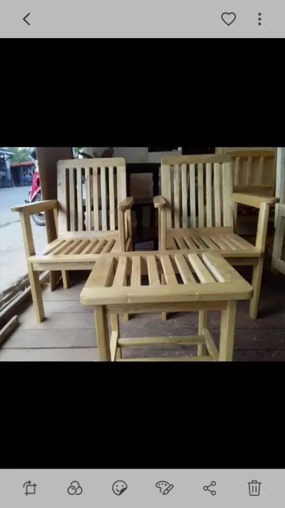 Meja teras 1set (1 Meja 2 kursi)