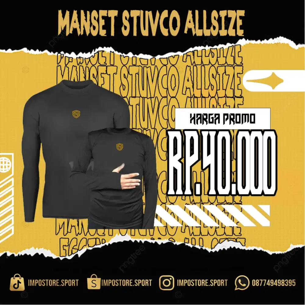 MANSET BASELAYER ORIGINAL STUVCO OLAHRAGA BOLA LARI