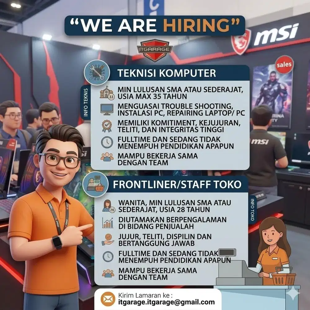 TEKNISI KOMPUTER & SALES FRONTLINER