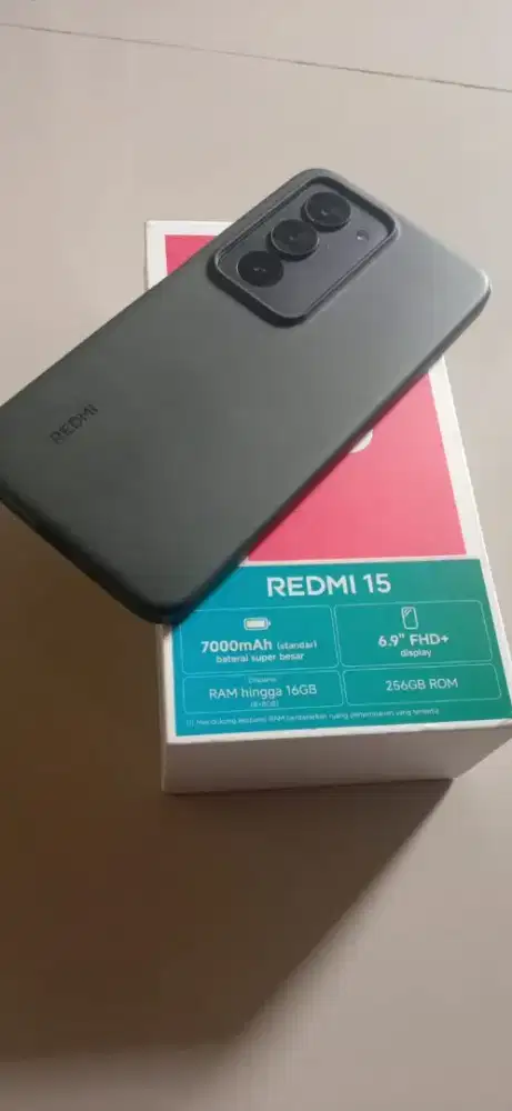 Xiami Redmi 15 Fullset No minus ,Garansi Resmi juli 2027