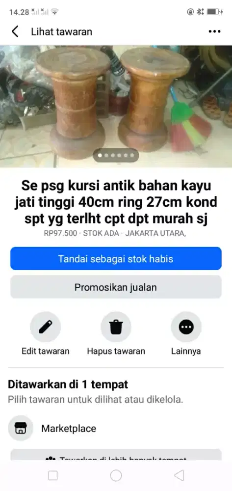 Se psg kursi kayu jati lawas kond bgs mgkn ada yg tertarik murah sj
