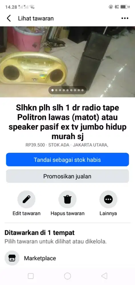Slhkn plh slh 1 dr audio lawas Polytron/speaker pasif Hrg murah sj cpt