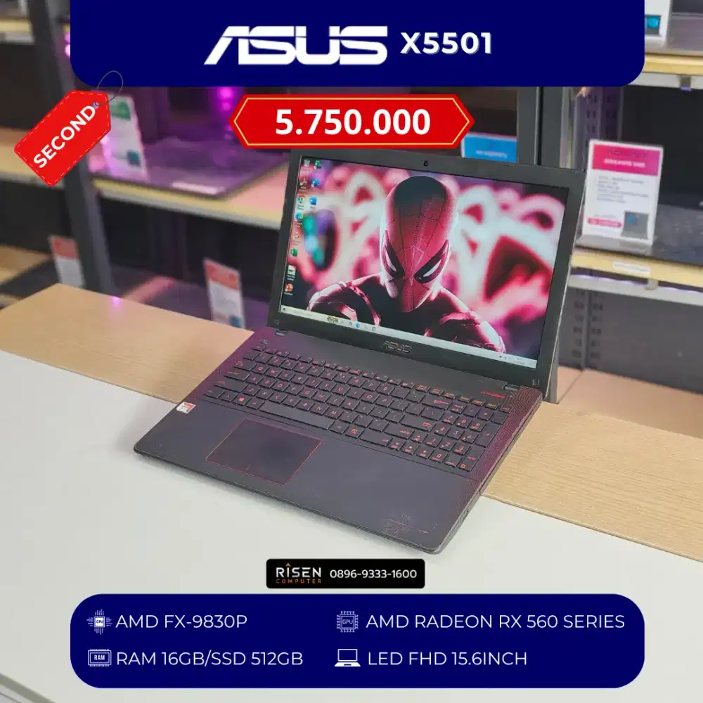 ASUS X5501 AMD FX-9830P RAM 16GB SSD 512GB FHD 15,6Inch