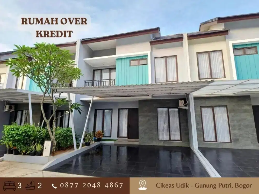 Rumah OVER KREDIT 2LT dkt Tol Cimanggis di Asana Residence Cibubur