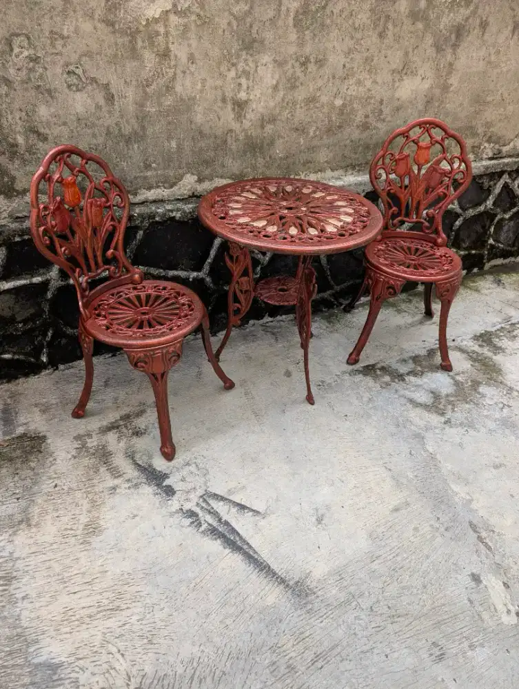 KURSI TERAS/TAMAN FULL  BESI TEMPA
