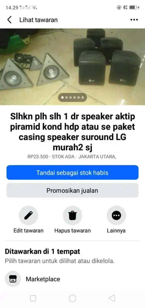 Slhkn plh slh 1 dr speaker aktif mini/casing suround LG hrg murah2 sj