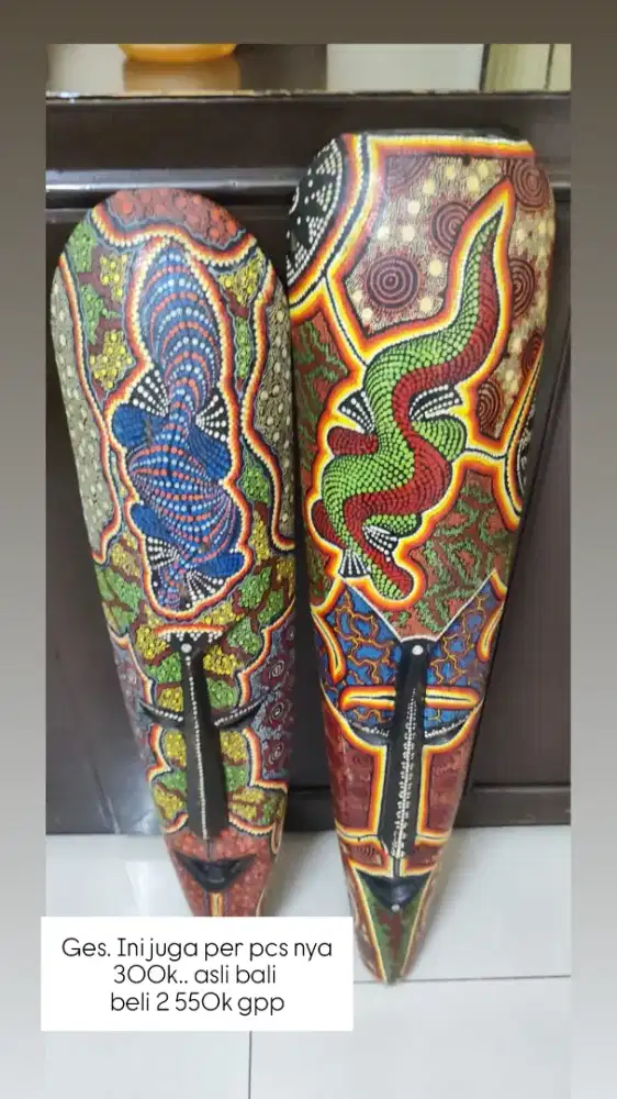Topeng Hias Tradisional Jawa / Javanese Art - 2 PCS