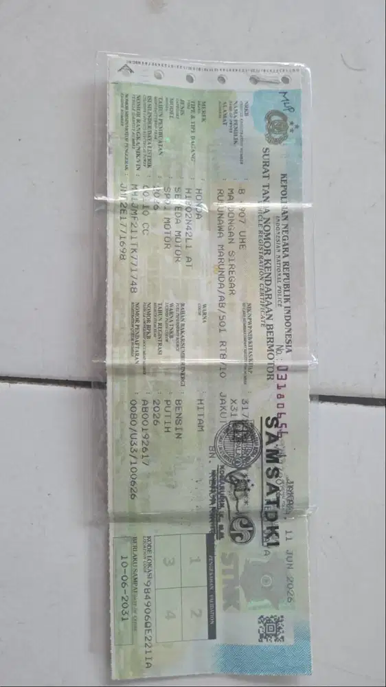 Dijual Motor Honda Beat Baru 4 Dipakai dan Sudah Ganti Oli