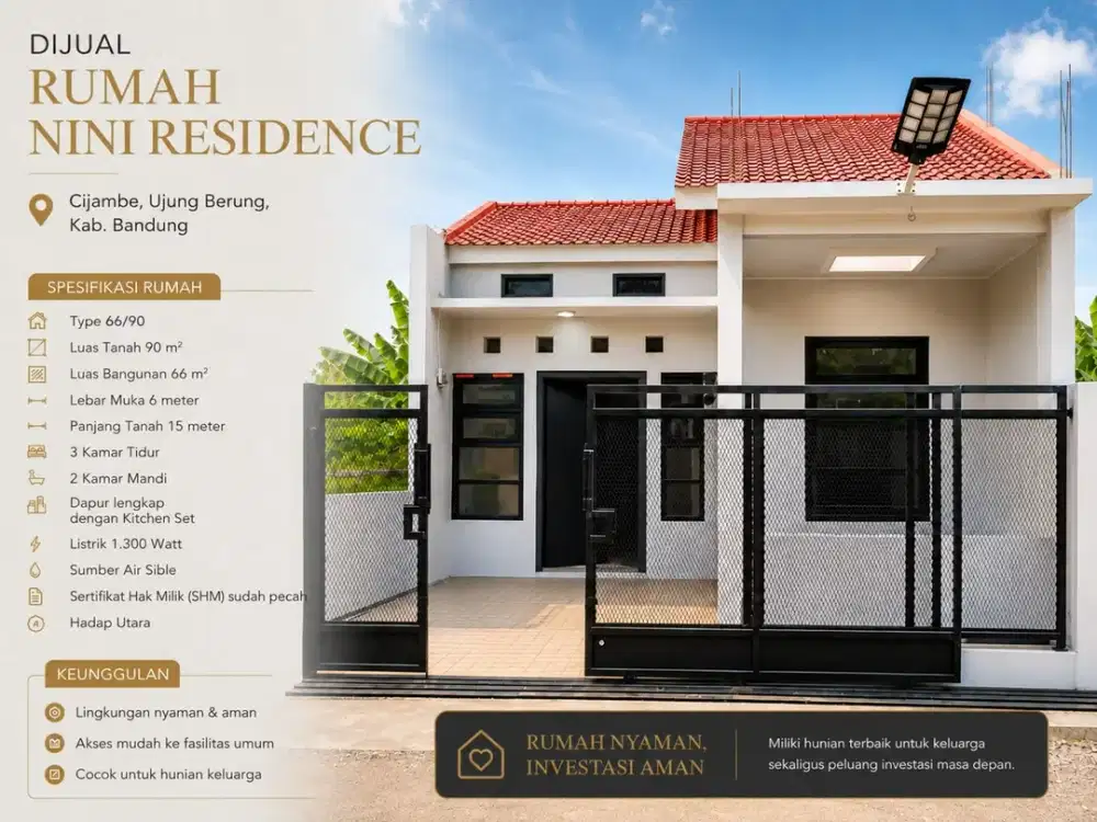 RUMAH SIAP HUNI DI BANDUNG UJUNG BERUNG COCOK UNTUK SLOW LIVING