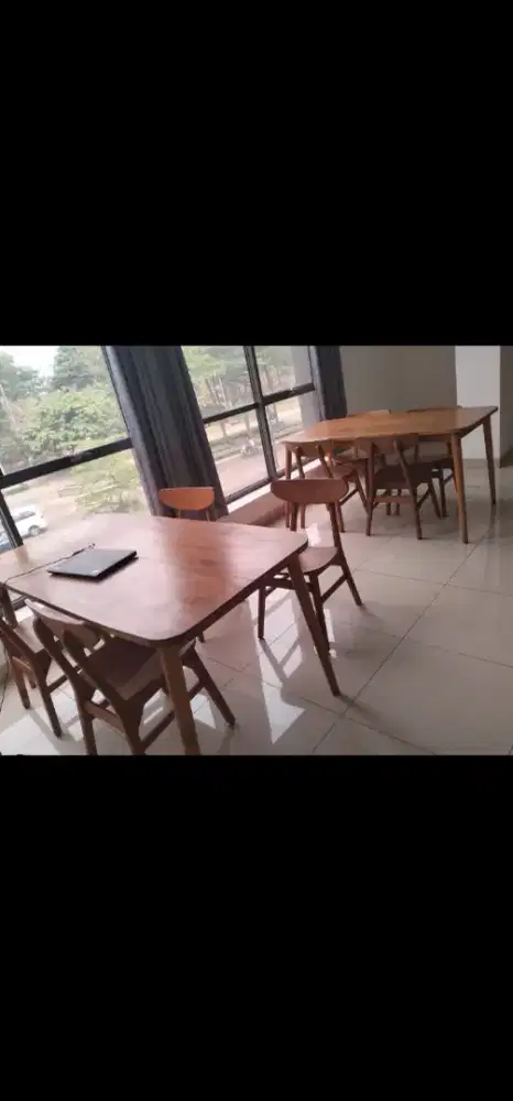 Jual meja jati+kursi da empat unit.