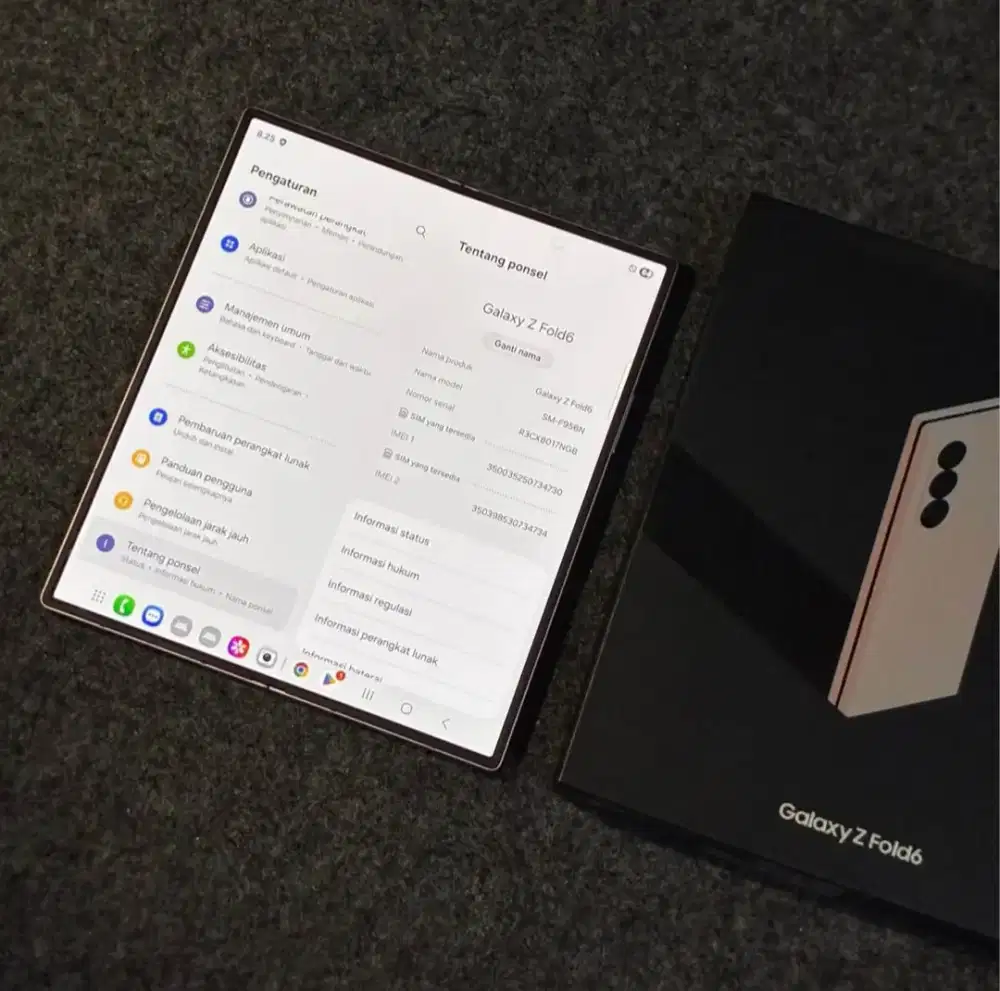 SAMSUNG Z FOLD 6 5G RAM 12/256 GB LENGKAP SIAP PAKAI