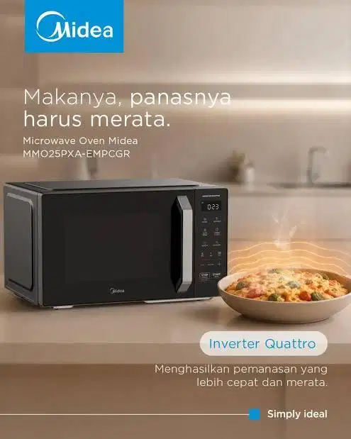 New Smart Digital Microwave Oven MIDEA with InventerQuatro jumbo25Lite