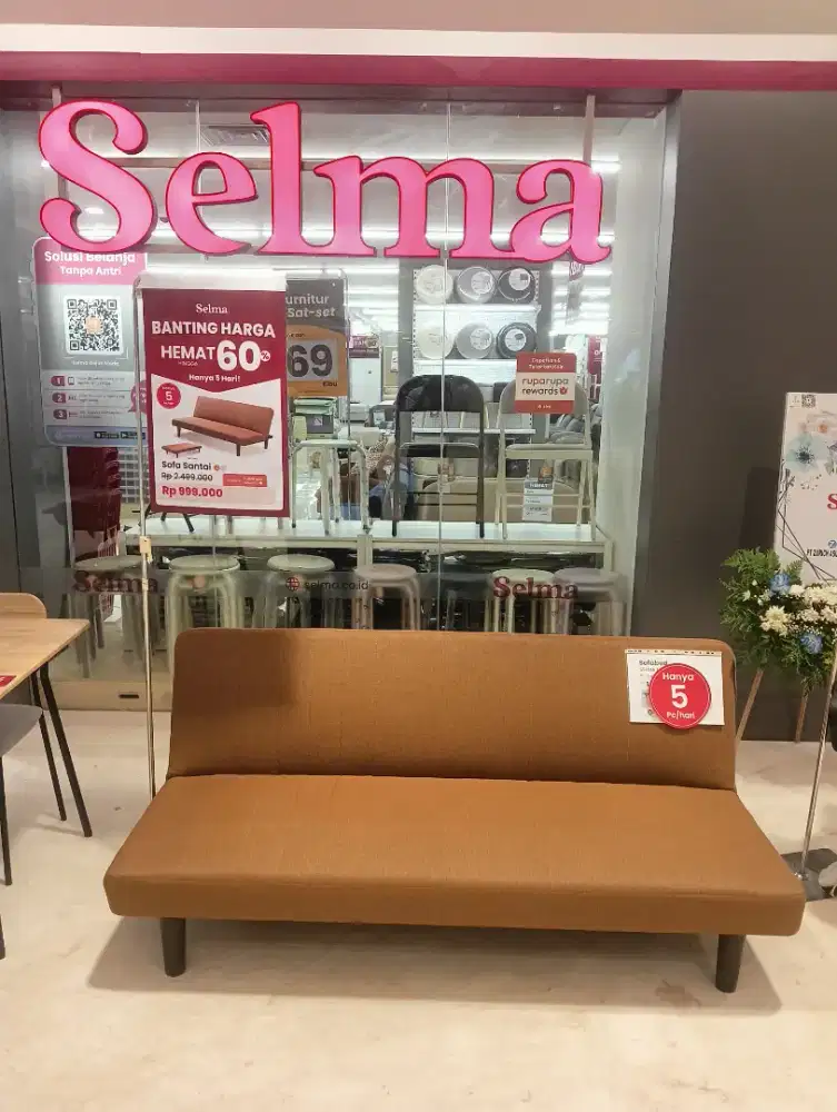 Selma Sofabed Brown ( Banting Harga )