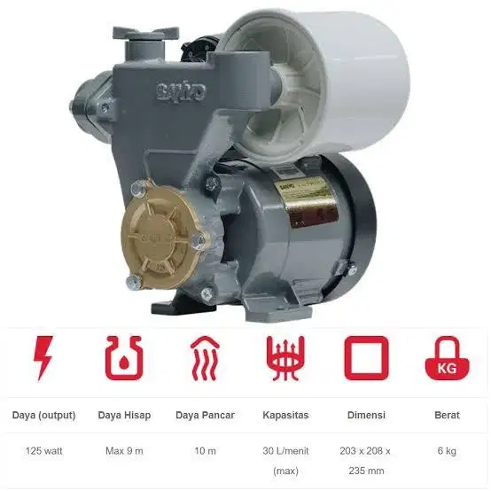 New Smart Electric Water Pump SANYO otomatis