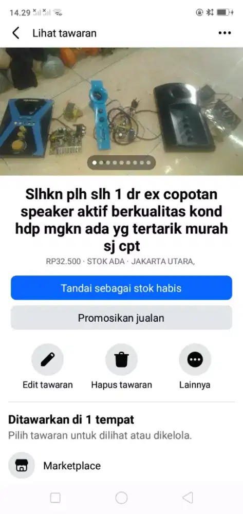 Slhkn plh slh 1 dr ex copotan speaker aktif kond hdp mgkn tertarik