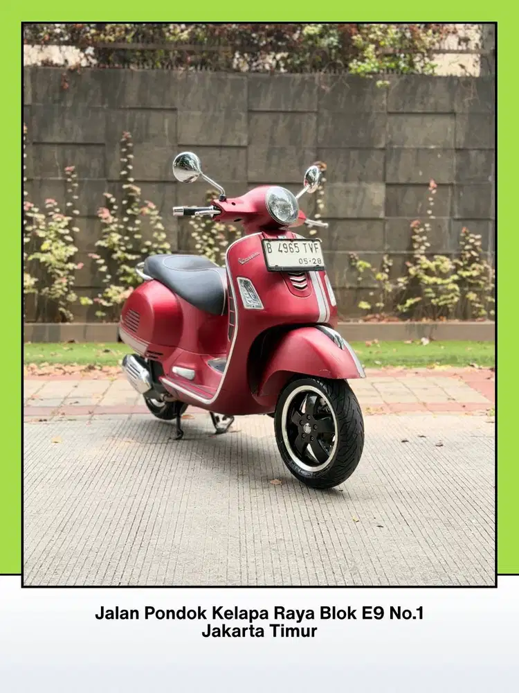 TERMURAH PIAGGIO VESPA GTS 150 IGET ABS 4V TAHUN 2018 WARNA MATTE RED