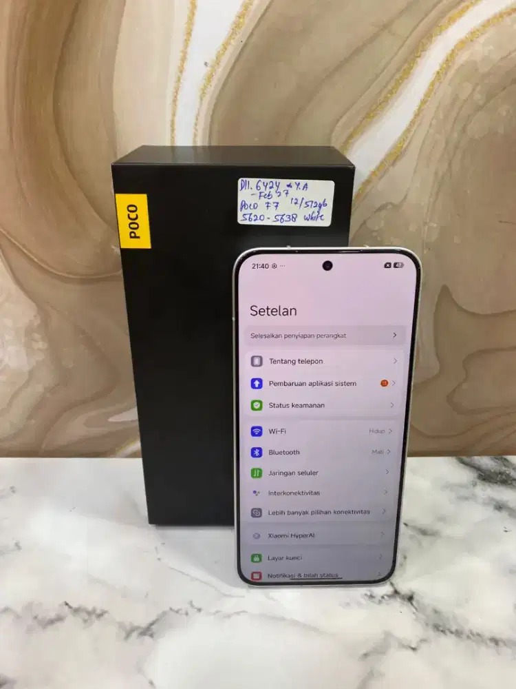 Poco F7 12/512gb warna black second bergaransi resmi.