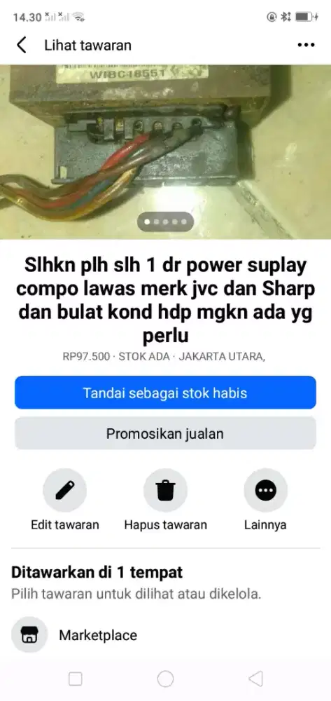 Slhkn plh slh 1 dr power suplay audio compo lawas kond hdp mgkn perlu