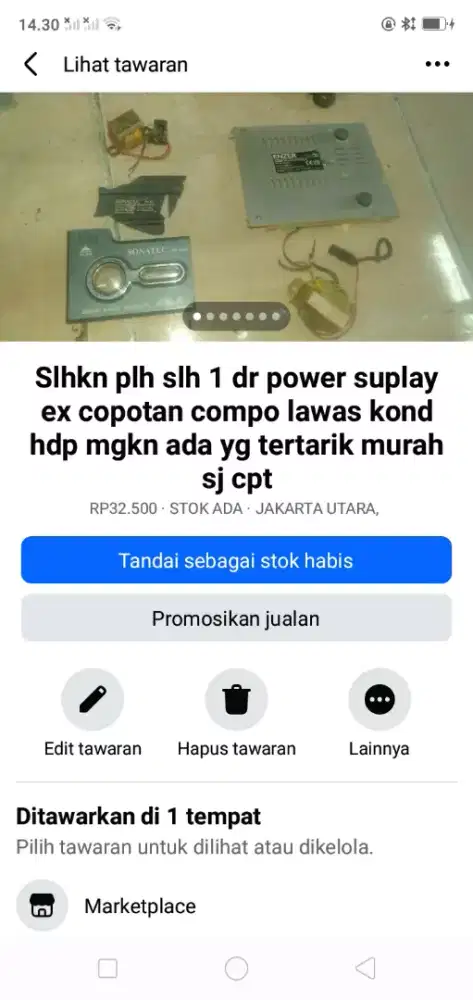 Slhkn plh slh 1 dr power suplay ex ex copotan speaker aktif lawas hdp