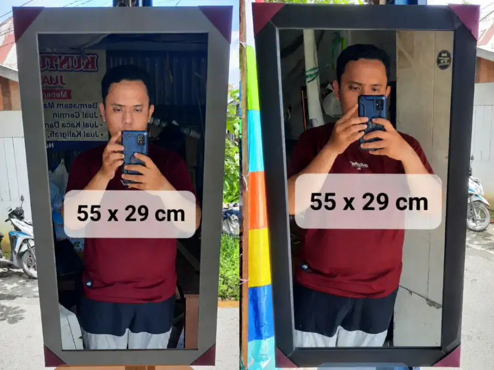 Kaca cermin ½ badan
