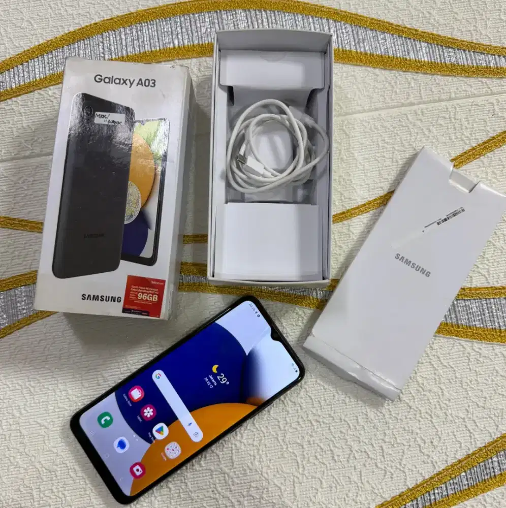 Samsung Galaxy A03 4/128GB Mulus Fullset Ori Bekas Garansi Resmi
