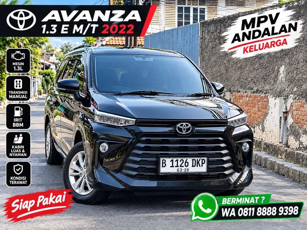 Best Deal AVANZA 1.3 E M/T 2022 DP 5 juta