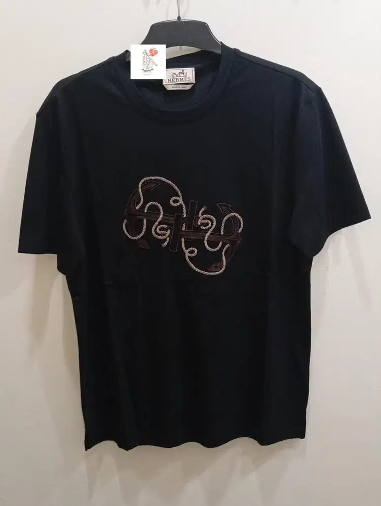 HERMES CHAINE D'ANCER BLACK TSHIRT