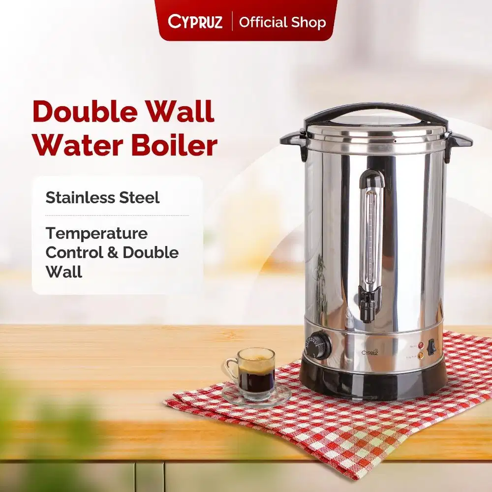 New Smart Electric WaterBoiler Cypruz+Saringan 10Liter