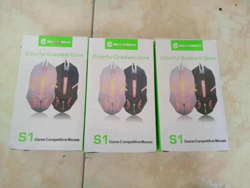 Mouse game buat pc dan laptop lampu warna warni baru poris cipondoh