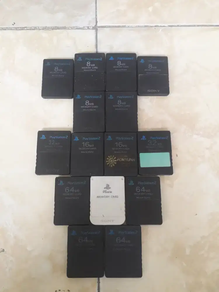 Memori card PS2 seken copotan normal berbagai size poris cipondoh