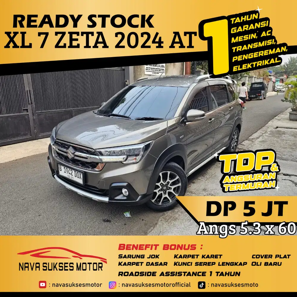 TDP 5 Jt Angs Termurah XL 7 Zeta 2024 Matic Abu Abu Low Km Like New