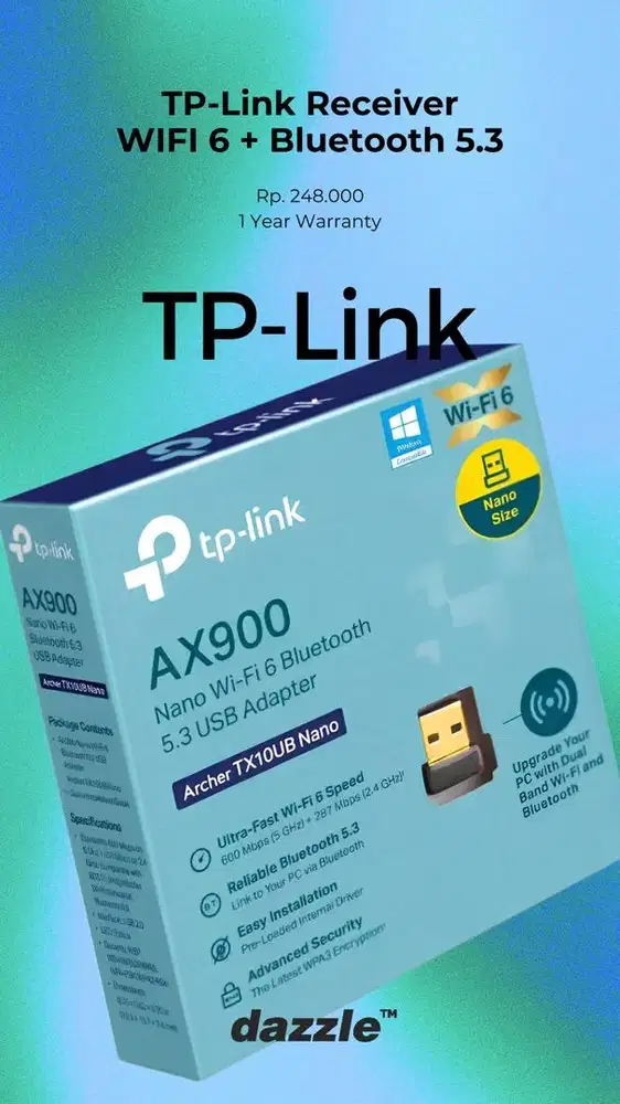 Tp Link Wifi Receiver AX900 TX10UB NANO