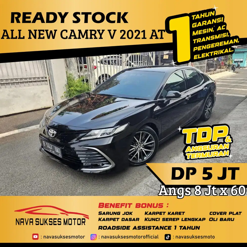 TDP 5 Jt Angs Termurah All New Camry V 2021 Matic Hitam Low Km LikeNew
