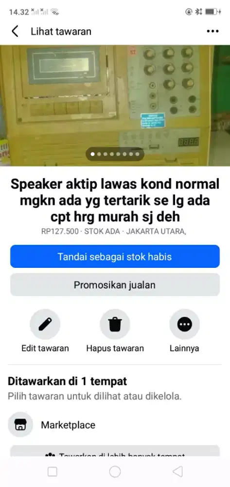 Speaker aktip lawas kond hdp mgkn ada yg tertarik murah sj cpt dpt yah