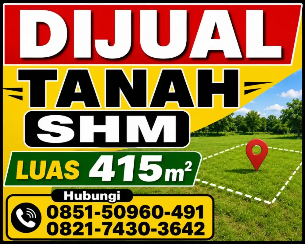 Di jual Tanah SHM