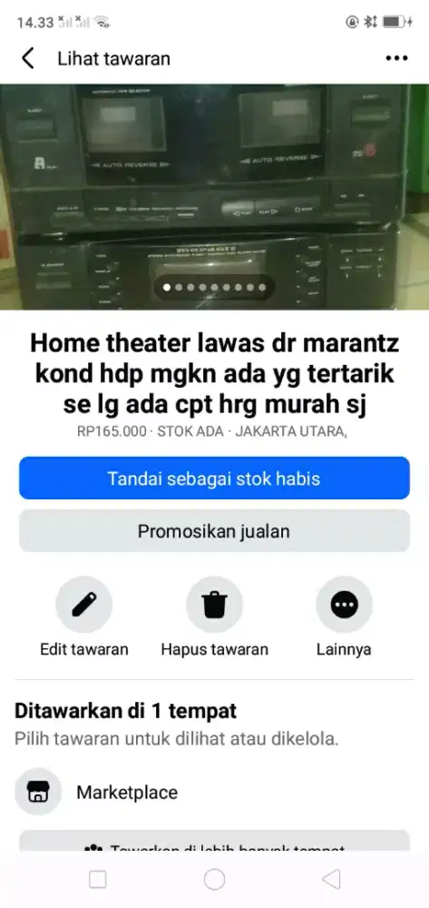 Home teather lawas marantz kond hdp mgkn ada yg tertarik murah sj cpt
