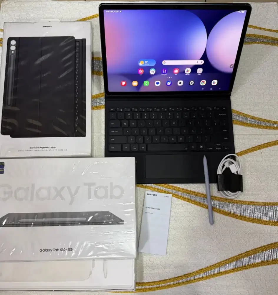 Samsung Galaxy Tab S10 Plus 12/256GB 5G Fulset Keyboard Ori Bekas Pake