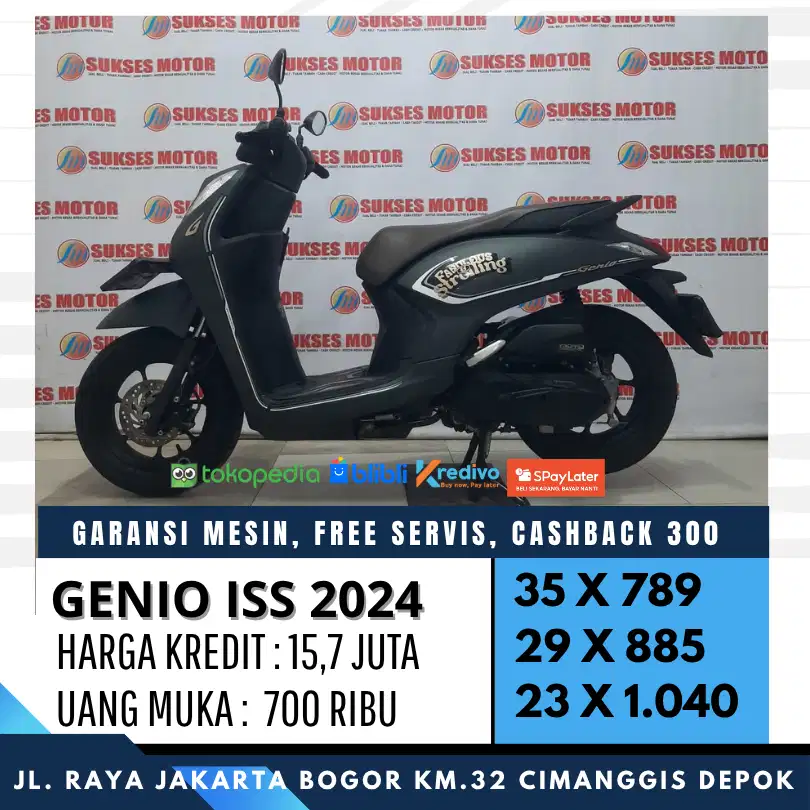 HONDA GENIO ISS 2024 CASH KREDIT DP 700 ANGSURAN RINGAN BERGARANSI