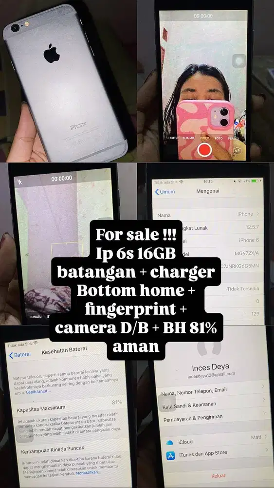 IP 6 S 16GB MULUSSS