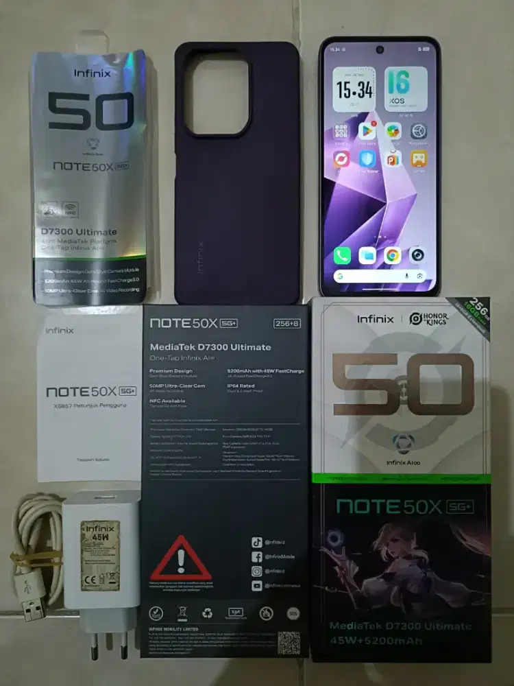 Infinix note 50x 5G seperti baru 8/256