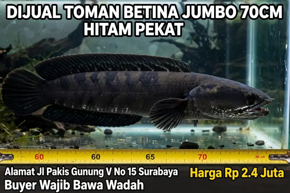 Di jual sepasang jantan dan betina Ikan tomang betina
